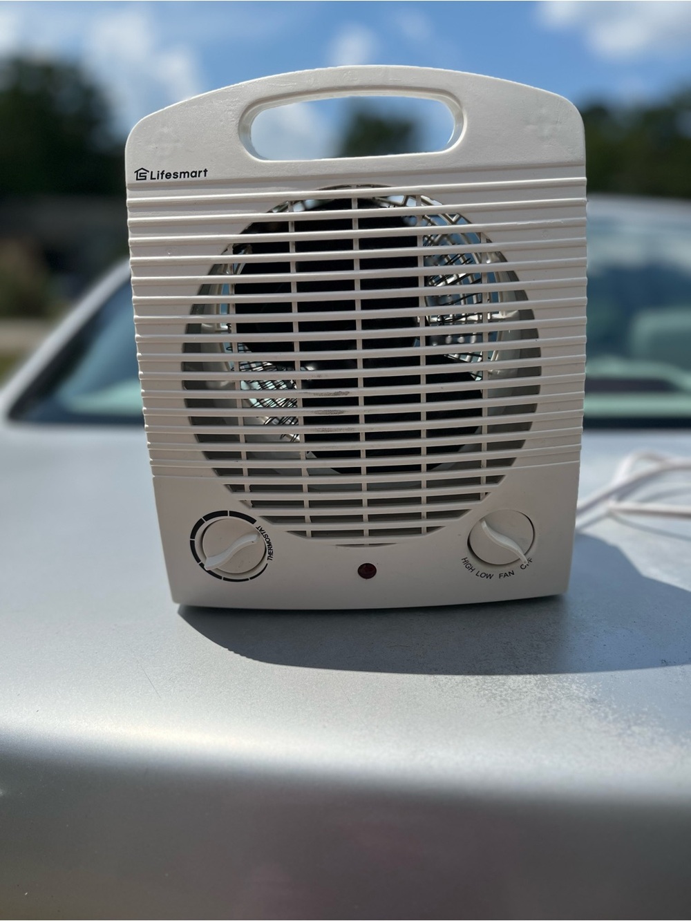 White Portable Personal Heater - Compact Fan Heater